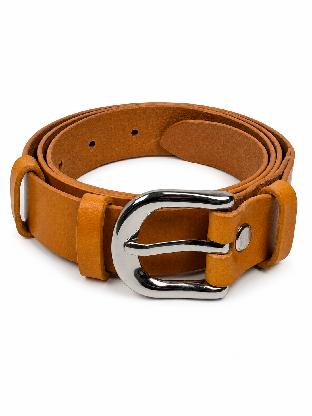 Women's Amber Leather Belt — Yellow · Italian Buttero