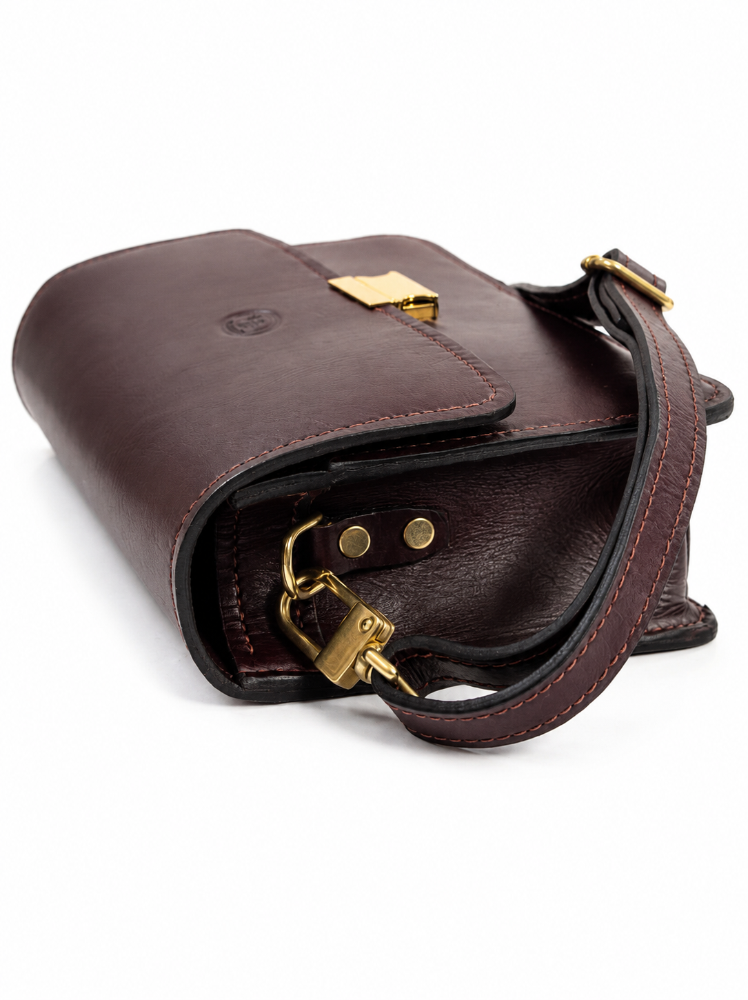 Burgundy Horween Leather Crossbody Bag
