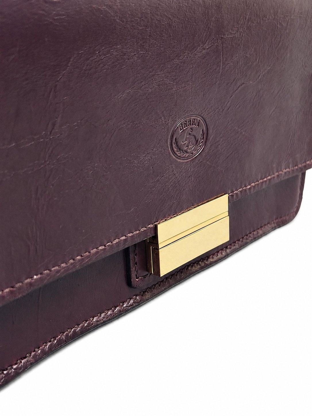 Women’s Crossbody Bag — Bar Push-Lock Closure