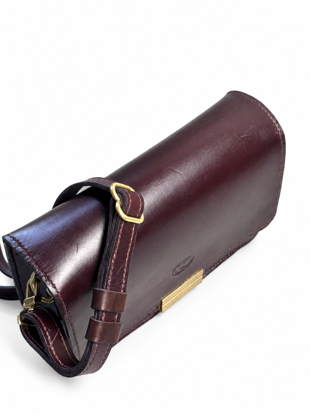 Women’s Crossbody Bag — Bar Push-Lock Closure