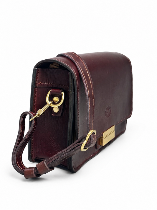 Women’s Crossbody Bag — Bar Push-Lock Closure