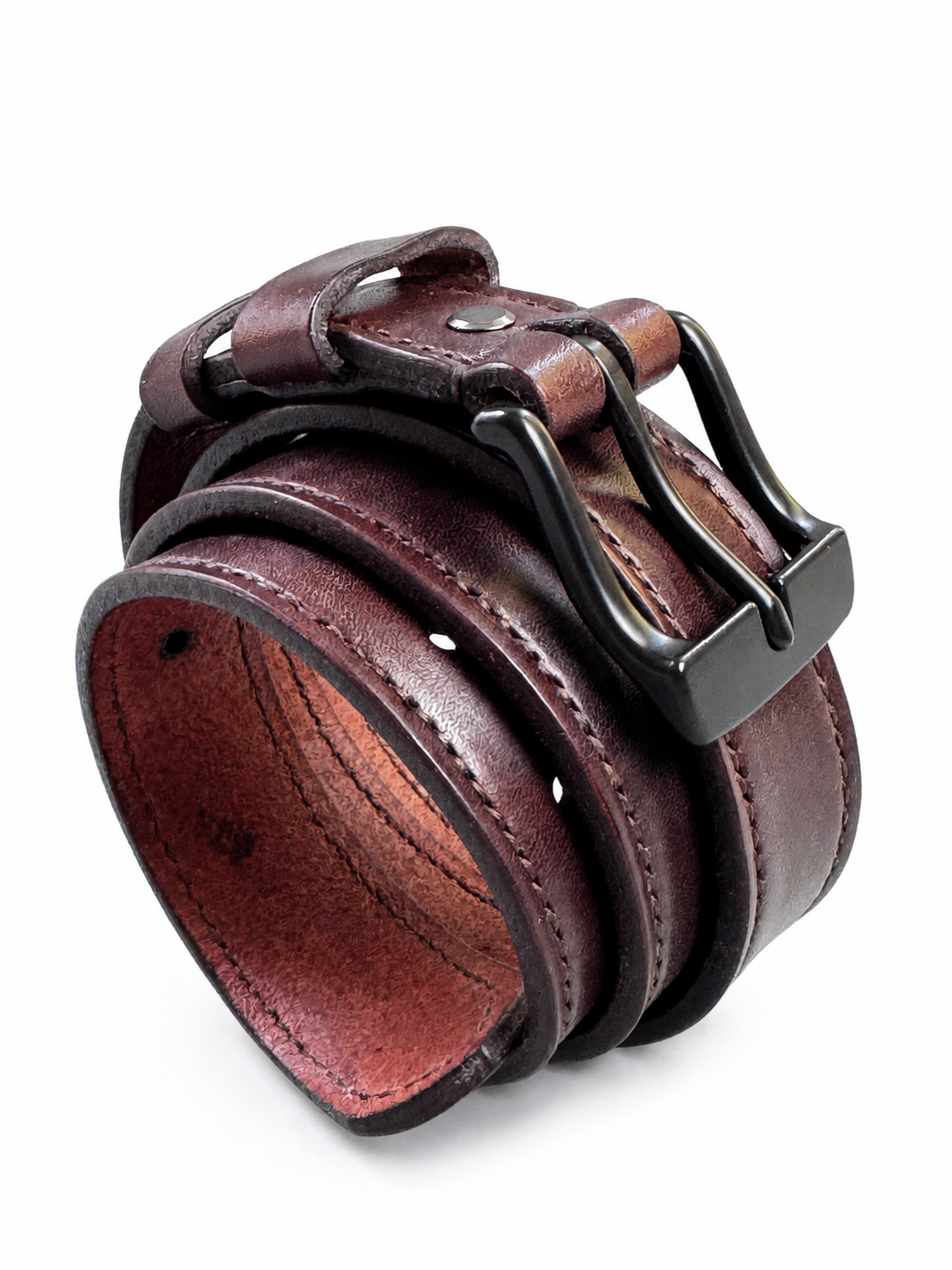 Men’s Hand-Stitched Wickett & Craig Traditional Harness Leather Belt