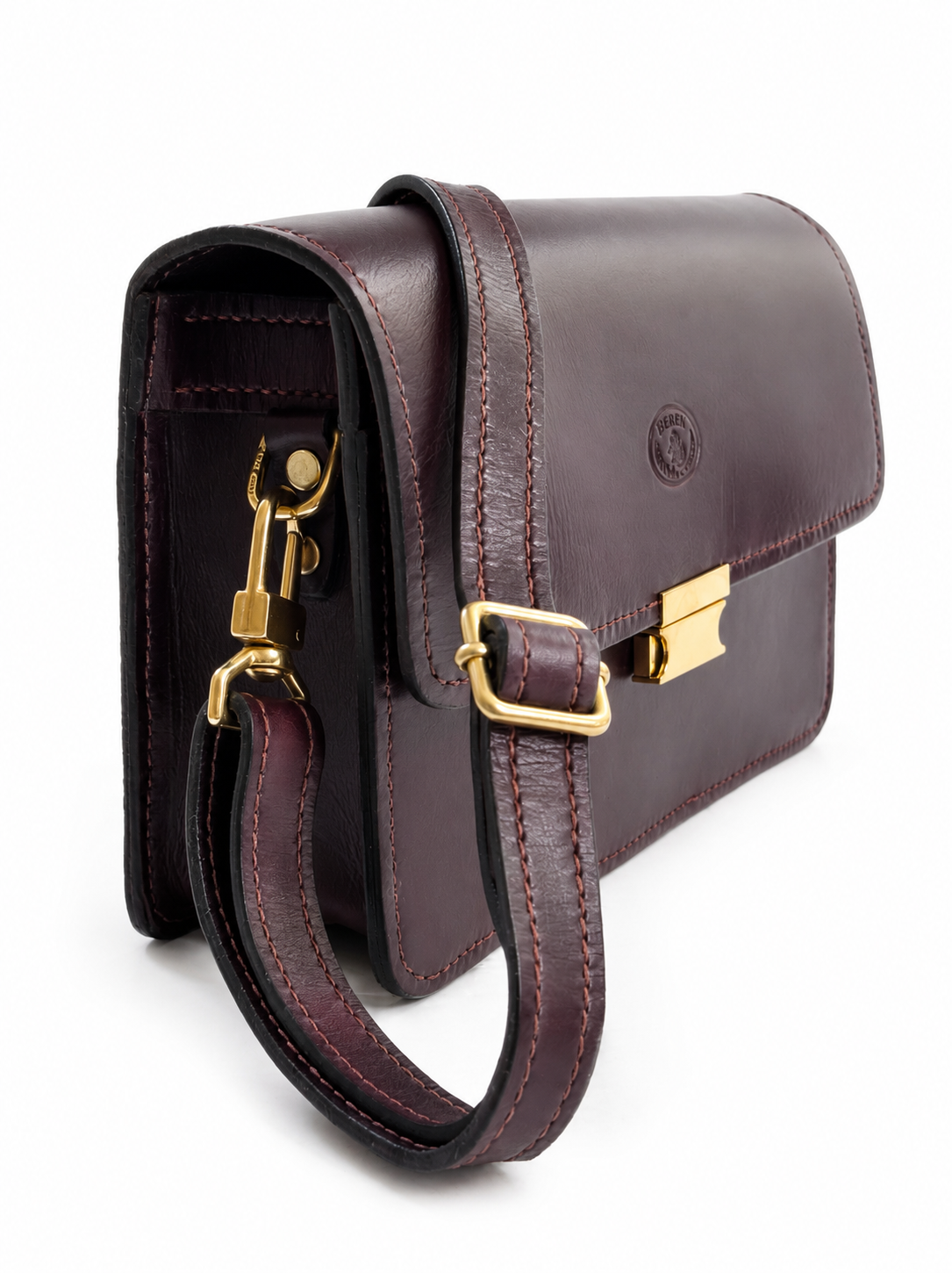 Burgundy Horween Leather Crossbody Bag