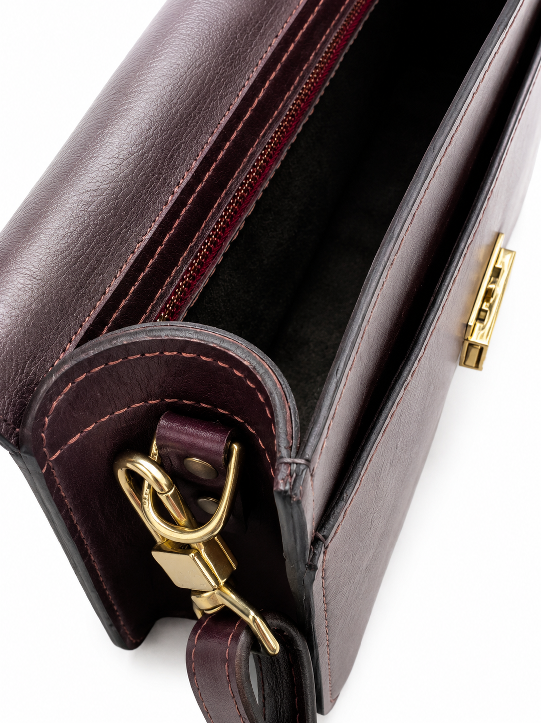 Burgundy Horween Leather Crossbody Bag