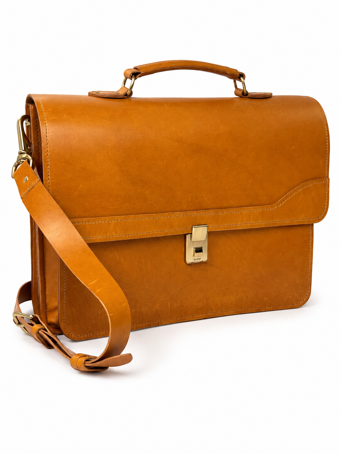 Beren Traveller Trinity Briefcase — Italian Buttero · three compartments