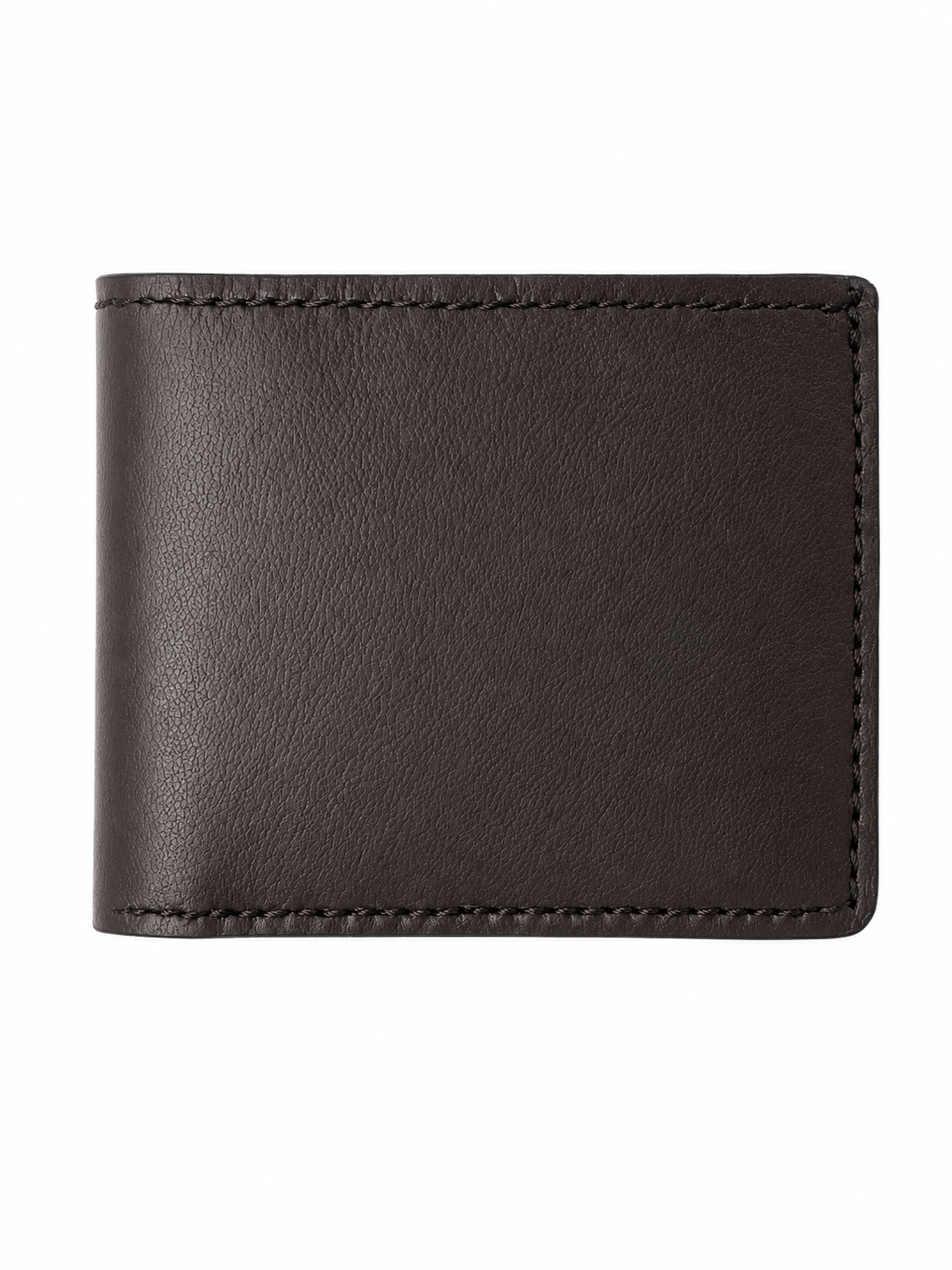 Handcrafted Bifold Wallet — French Alran goatskin / Dark Brown