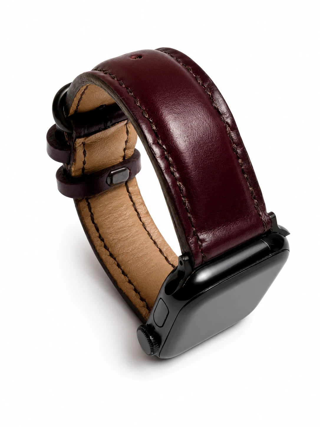 Watch Straps — Burgundy / Honey.