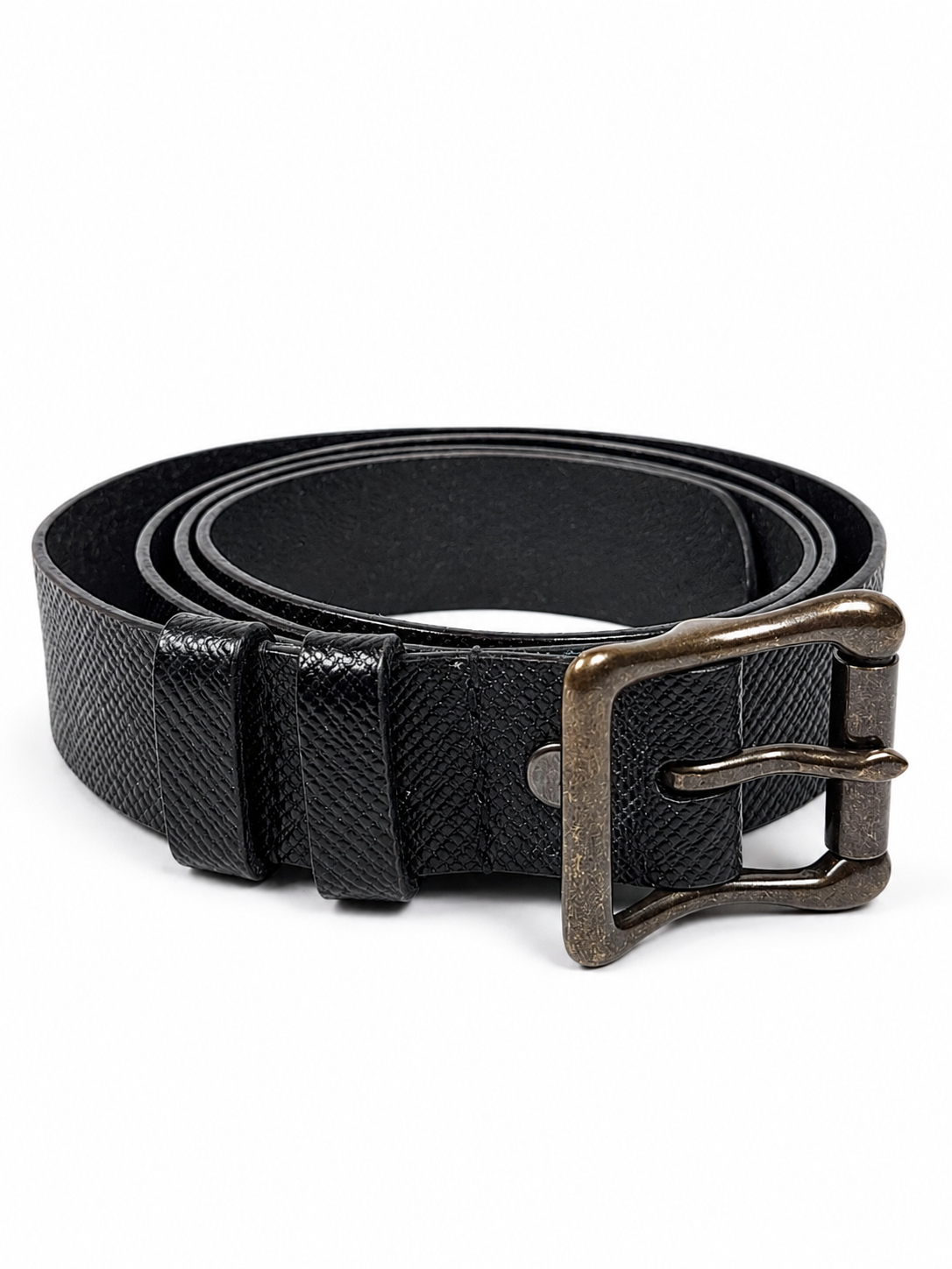 Women's Onyx Leather Belt — Black · Hand-dyed vegetable-tanned leather